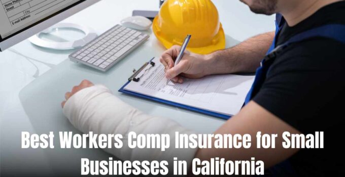 a worker signing Workers Compensation Insurance for Small Businesses in California