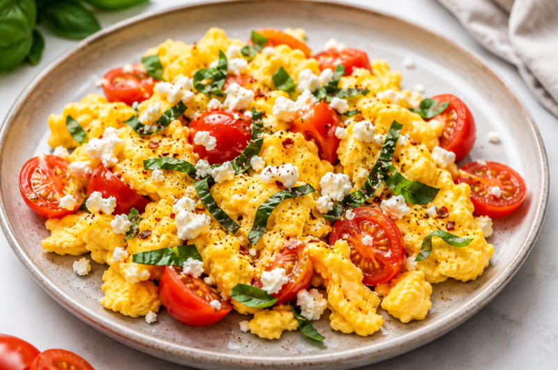 High Protein Summer Scrambled Eggs