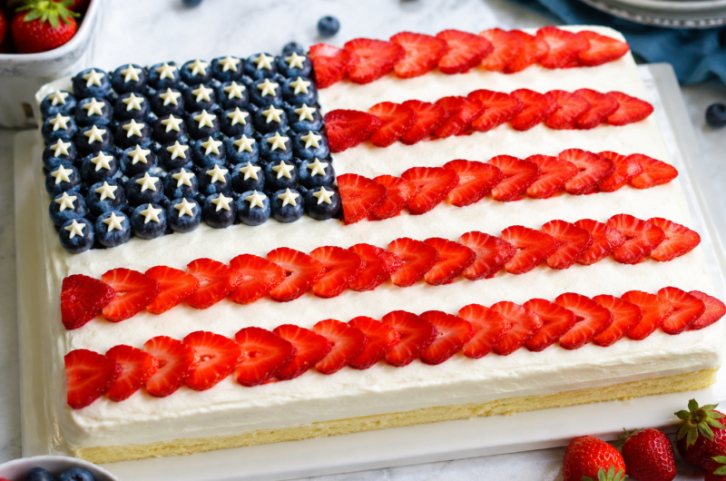 Easy Flag Sheet Cake