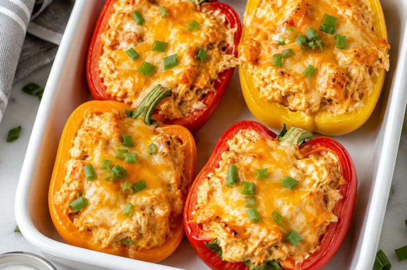 Buffalo Chicken Stuffed Peppers